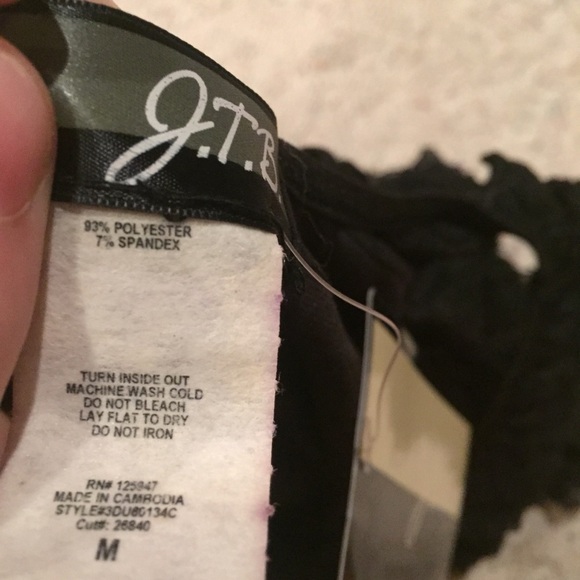 J.T.B black ruffle tank top. New with tags size M - Picture 7 of 7